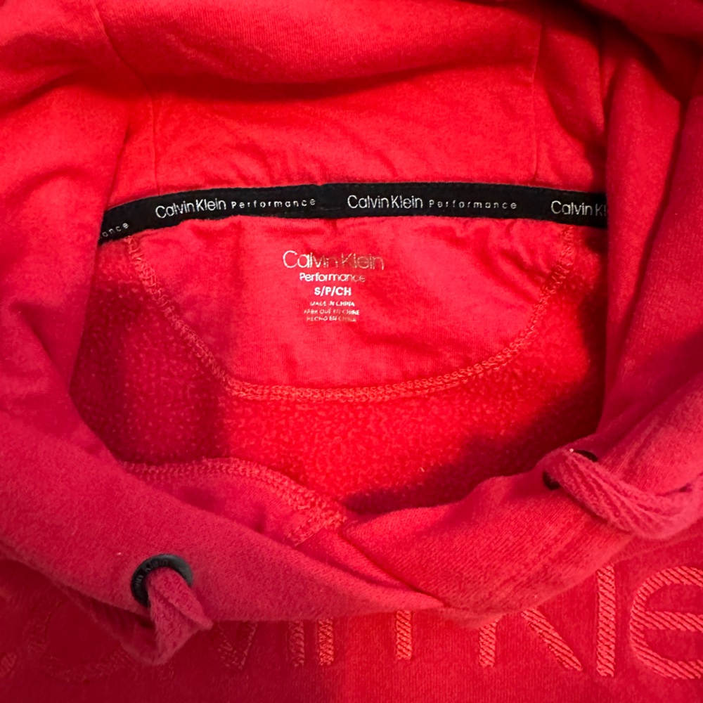 Red Calvin Klein semi cropped sweater